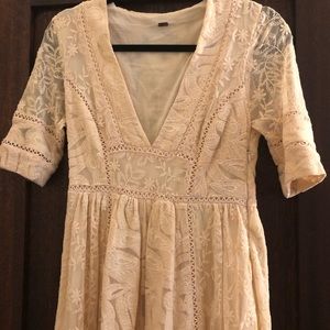 FREE PEOPLE lace midi dress